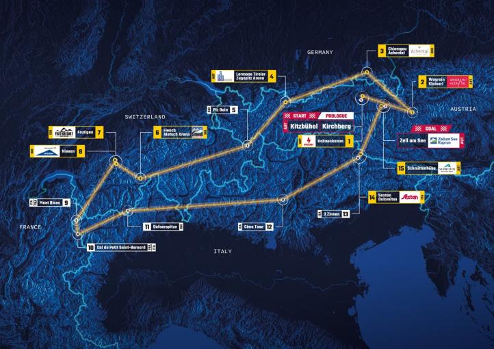 Red Bull X-Alps - trasa 2023 (fot. Red Bull X-Alps)