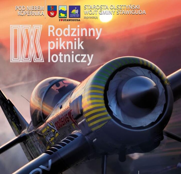 IX Rodzinny Piknik Lotniczy "Pod Niebem Kopernika" w Gryźlinach - plakat (fot. tobilet.pl)