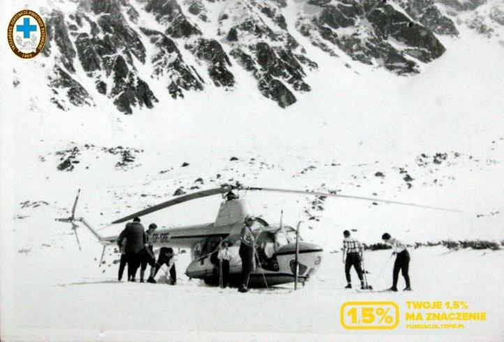 Pierwszy lot ratunkowy śmigłowcem SM-1, 16.04.1963r. (fot. TOPR)