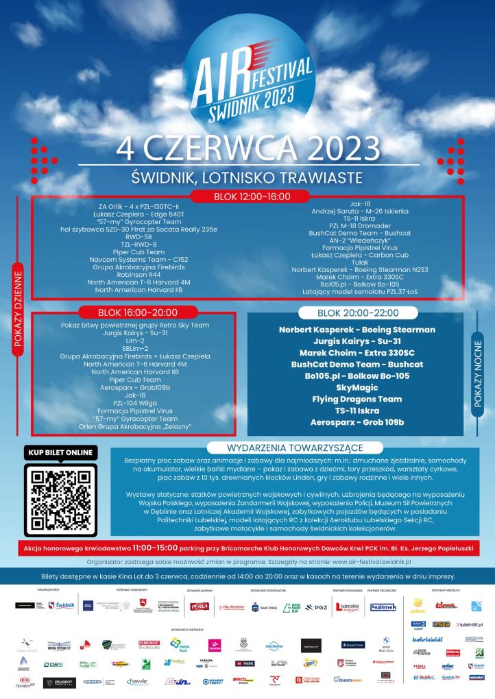 Świdnik Air Festival 2023 - program