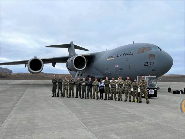 C-17 RAF na Wyspie Świętej Heleny