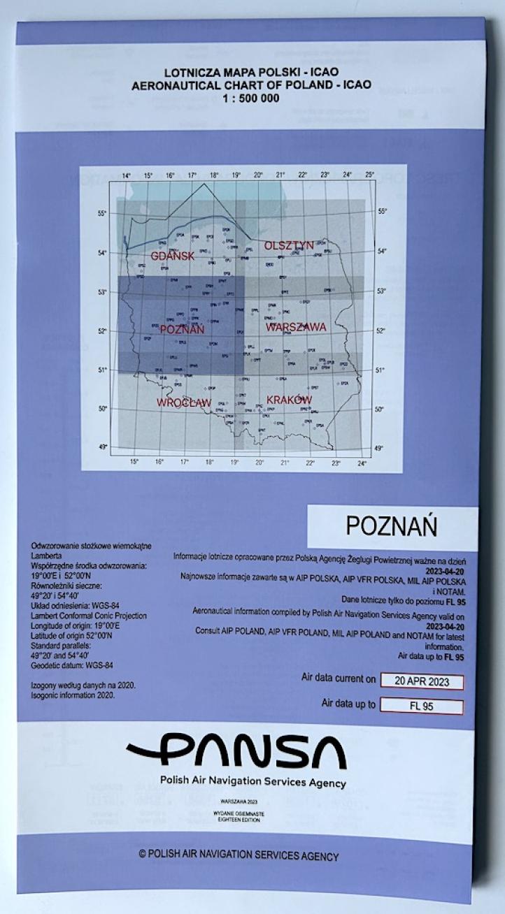 Mapa Polski ICAO - edycja 2023
