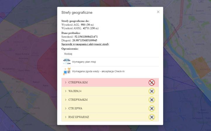 DroneMap - strefy geograficzne