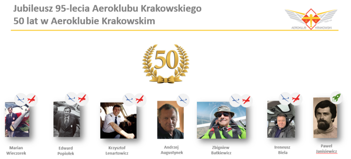 Jubileusz 95-lecia Aeroklubu Krakowskiego - 50 lat z Aeroklubie Krakowskim