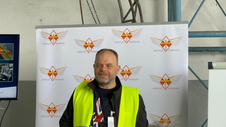 Robert Zarański, Prezes Aeroklubu Krakowskiego otworzył Wilco-Weekend z Angielskim (fot. Szczepan Ślusarz)