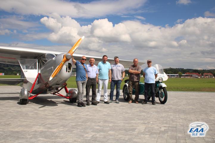Replika RWD-5R (SP-AJU) na lotnisku w Łososinie Dolnej (fot. Stowarzyszenie Lotnictwa Eksperymentalnego EAA 991)