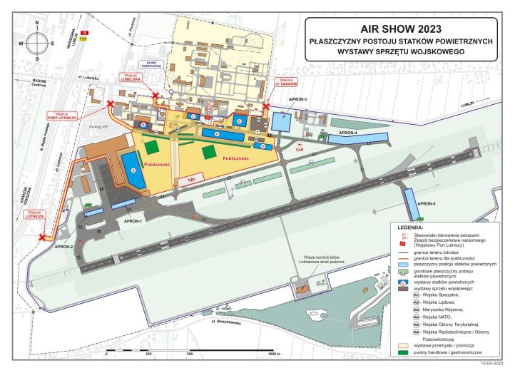 Air Show Radom 2023 - mapka