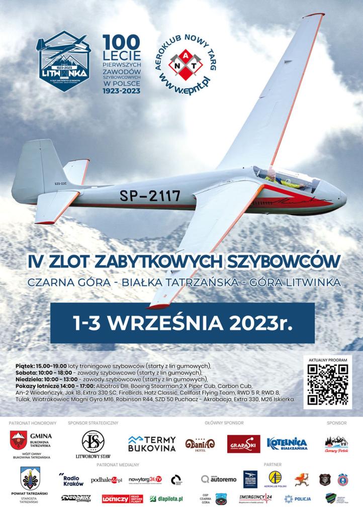 IV Zlot Zabytkowych Szybowców - plakat (fot. Aeroklub Nowy Targ)