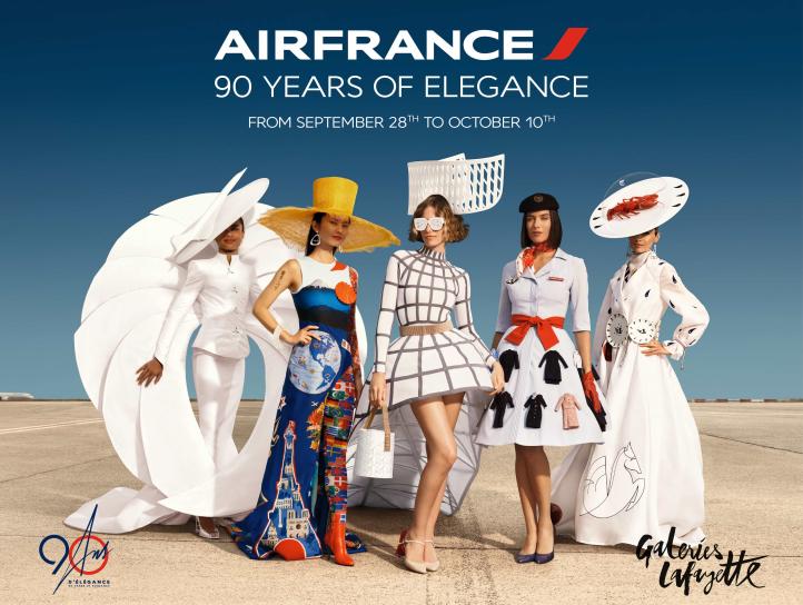 90 lat Air France suknie