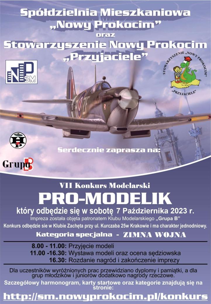VII Konkurs Modelarski PRO-MODELIK w Krakowie - plakat (fot. sm.nowyprokocim.pl)