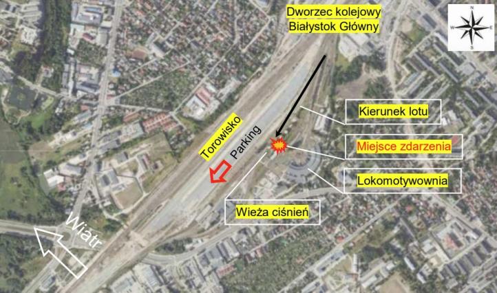 Wypadek szybowca SZD-48 Jantar Std.3 w Białymstoku, fot. PKBW