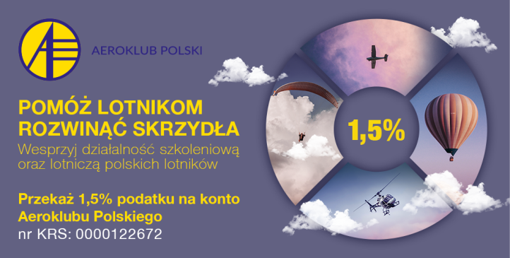 Akcja Aeroklubu Polskiego przekazania 1,5% podatku (fot. Aeroklub Polski)