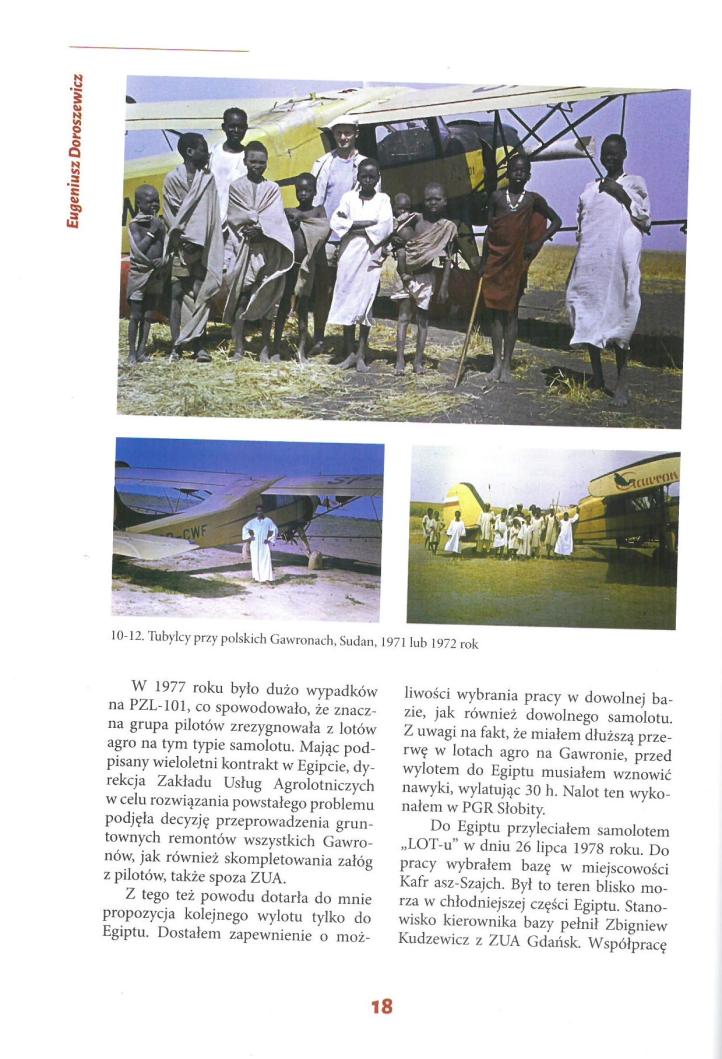 PZL-101 Gawron we wspomnieniach agrolotników - strona z książki