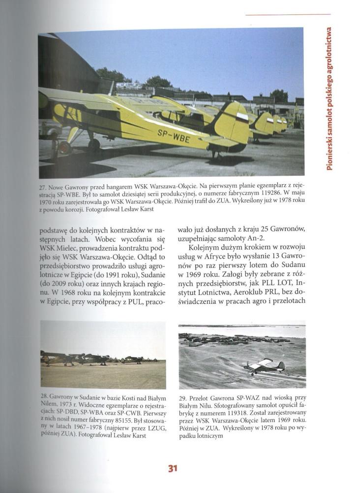 PZL-101 Gawron we wspomnieniach agrolotników - strona z książki2