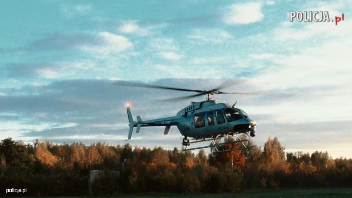 Bell-407GXi należący do policji - start - jesień (fot. policja.pl)