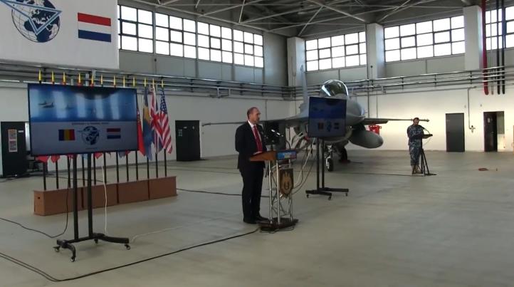Inauguracja europejskiego centrum szkoleniowego F-16 w bazie lotniczej w Fetesti (Rumunia) (fot. Ministerul Apararii Nationale, Romania, Facebook)