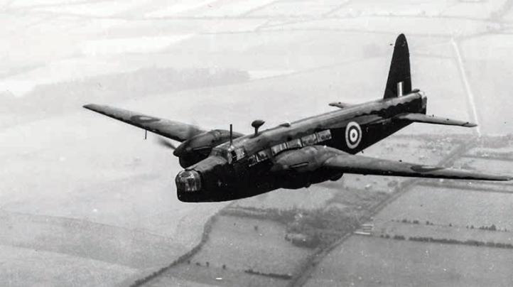 Samolot Wellington Mk II w locie (fot. Zbiory W. Krajewskiego)