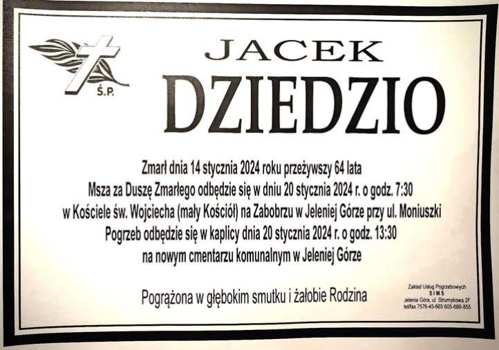 Jacek Dziedzio - nekrolog (fot. Aeroklub Jeleniogórski)