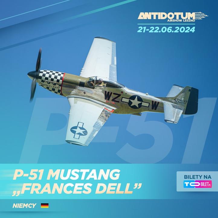 P-51 Mustang na Antidotum Airshow Leszno 2024 (fot. Antidotum Airshow Leszno)