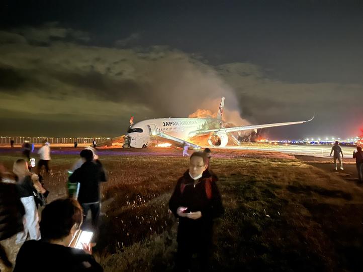 Wypadek A350 Japan Airlines, fot. flightradar24
