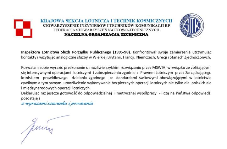 List otwarty do Ministra Spraw Wewnętrznych i Administracji