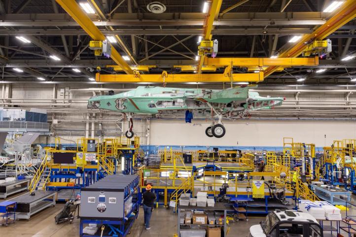 Pierwszy polski myśliwiec F-35 trafił już w fazę końcowego montażu w fabryce w Fort Worth (fot. Lockheed Martin)