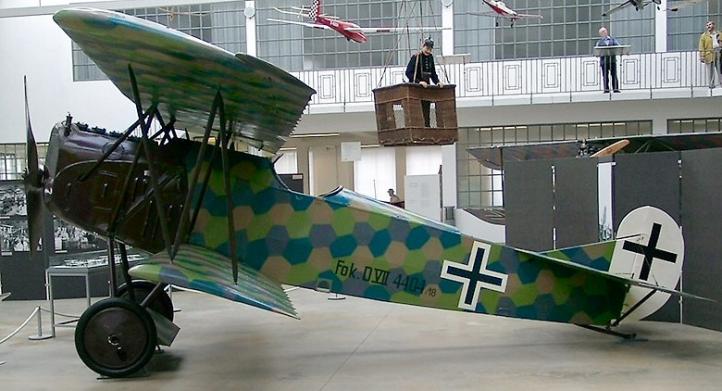 Fokker D.VII w muzeum lotnictwa w Oberschleißheim (fot. Kogo, CC BY-SA 2.0, Wikimedia Commons)