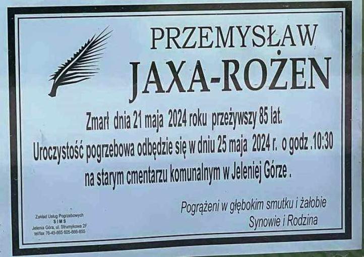 Przemysław Jaxa-Rożen - nekrolog (fot. Aeroklub Jeleniogórski)