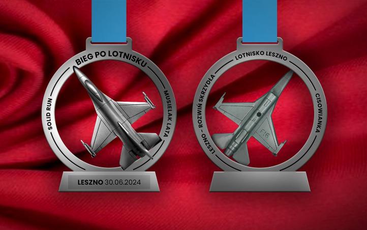 Medal pamiątkowy - Bieg po lotnisku (fot. Musielak Lata i Solid Run)