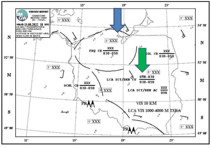 Mapa SWX dla 12 sierpnia, fot. PKBWL
