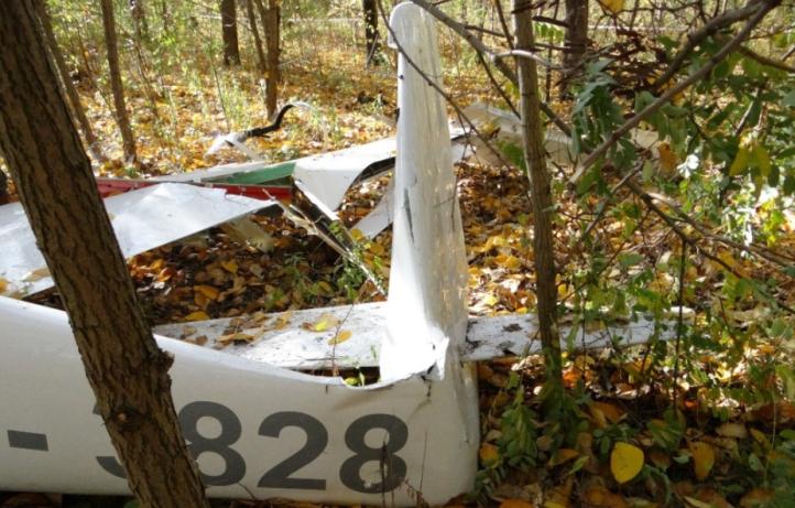 Wypadek szybowca MDM-1 FOX w Rudnikach k.Częstochowy, fot. PKBWL