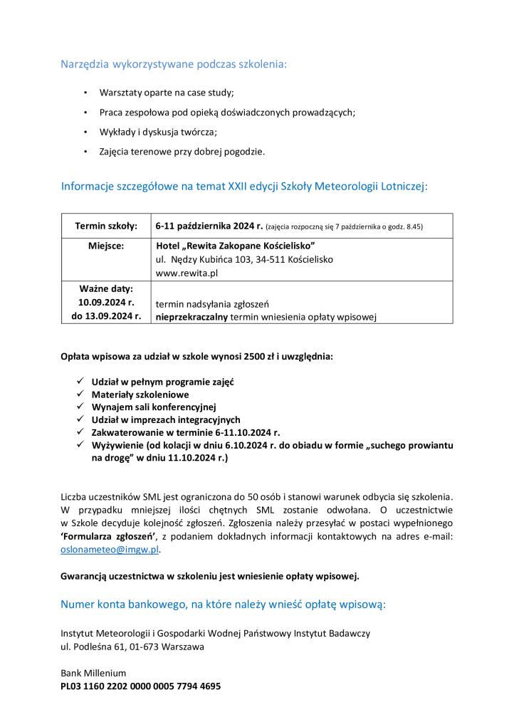 XII Szkoła Meteorologii Lotniczej