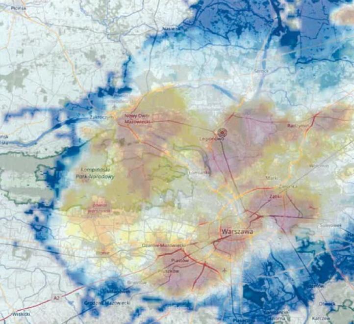 Zrzut ekranu ze strony www.radar-opadow