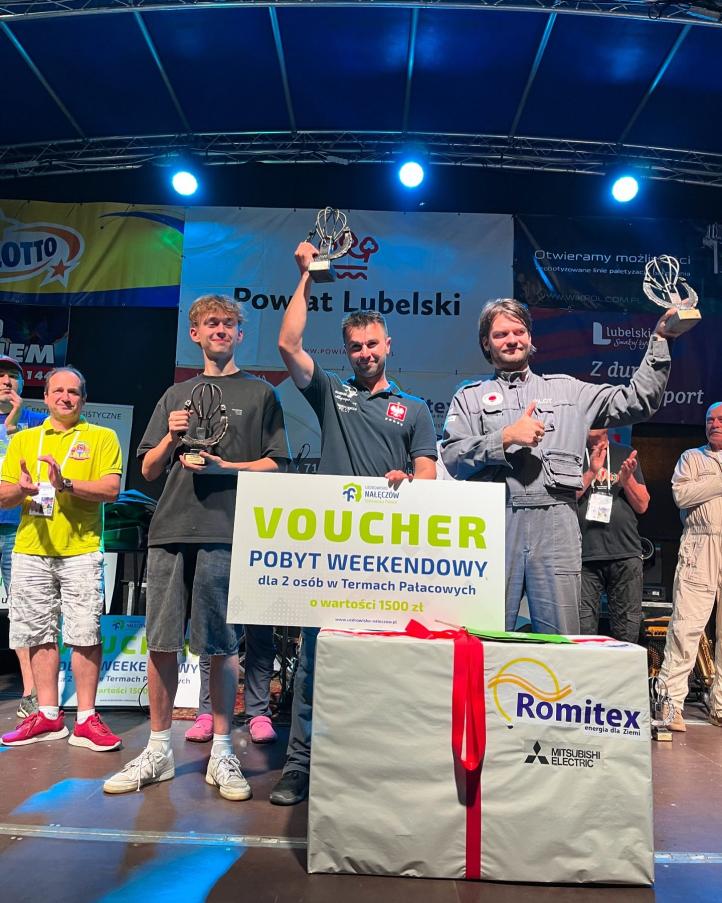 19. Międzynarodowe Zawody Balonowe - Nałęczów 2024 - podium (fot. Przemysław Mościcki, Facebook)