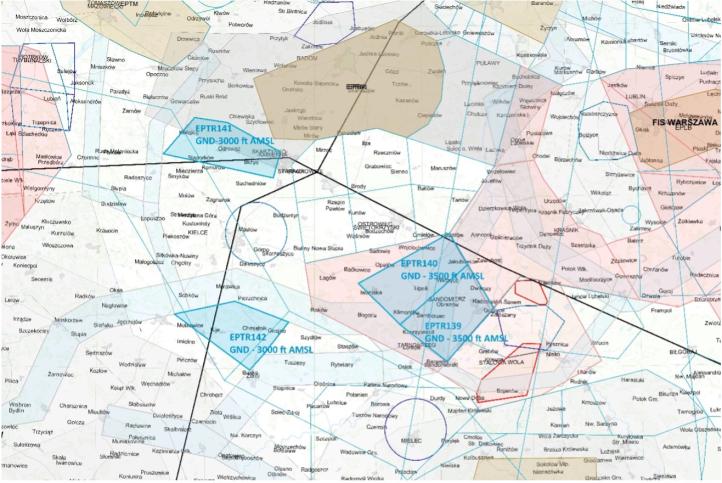 Rys. 2 Strefy EPTR 139 - 142, Źródło PAŻP