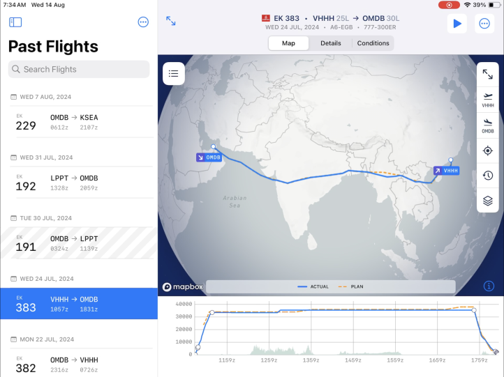 Linie Emirates wykorzystują aplikację GE FlightPulse (fot. Emirates)3