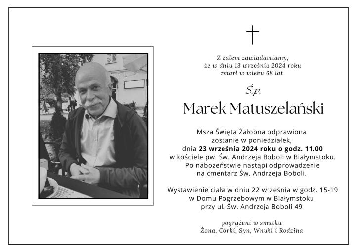 Marek Matuszelański - klepsydra ze zdjęciem (fot. Błażej Wogórka)