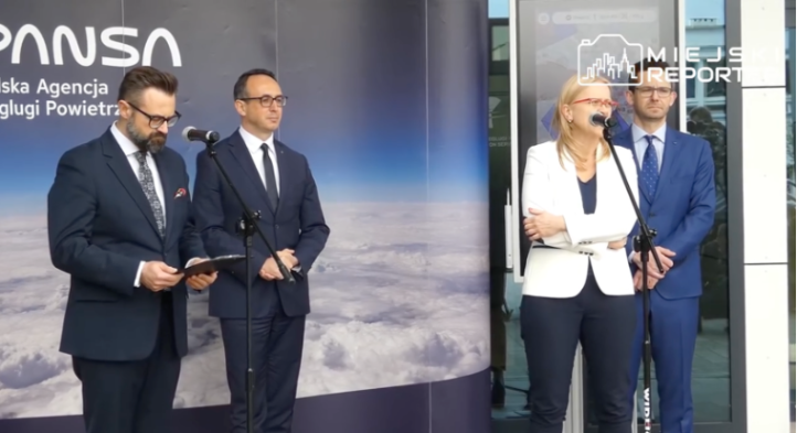 PAŻP - konferencja prasowa o wdrożeniu aplikacji DroneTower. Źródło: Miejski Reporter