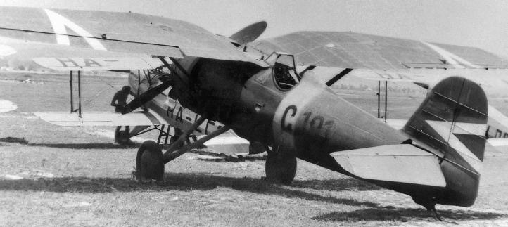 PZL P.11a majora pilota Eugeniusza Wyrwickiego w barwach lotnictwa Węgierskiego (fot. Kagero)