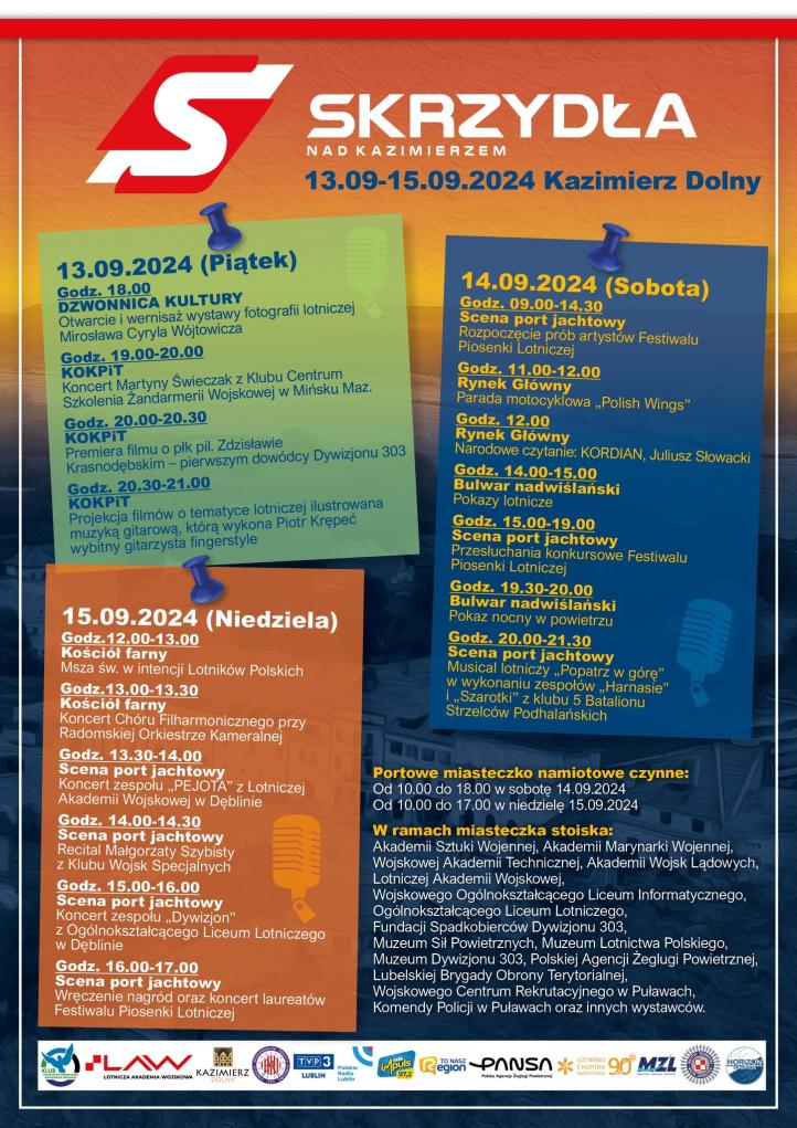 Skrzydła nad Kazimierzem 2024 - program (fot. Skrzydła nad Kazimierzem)