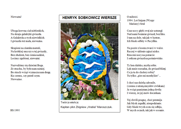 Henryk Sobkowicz - wieniec i wiersze (fot. Piotr Rzodkiewicz)