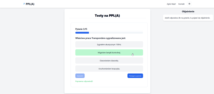Baza pytań PPL-A.PL Baza pytań PPL-A.PL