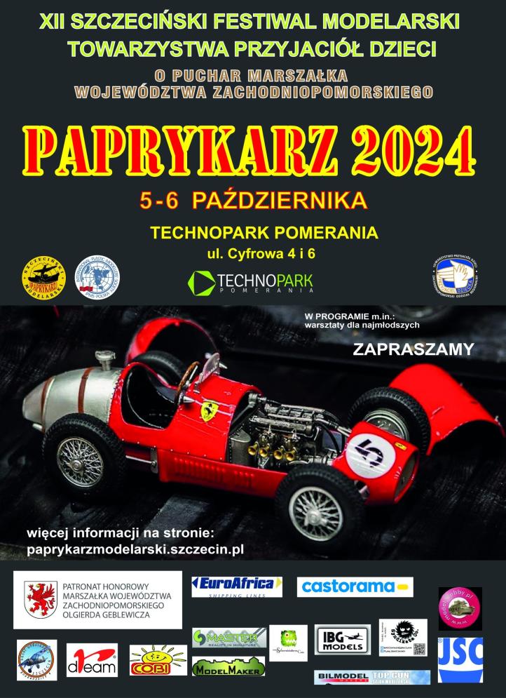 XII Szczeciński Festiwal modelarski PAPRYKARZ 2024 - plakat (fot. paprykarzmodelarski.szczecin.pl)