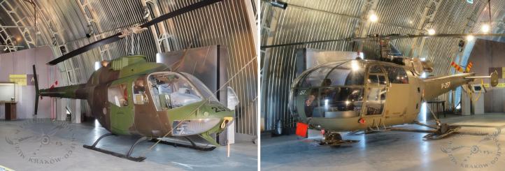 Bell CH-136 Kiowa i Sud-Aviation SE-3160 Alouette III (fot. Muzeum Lotnictwa Polskiego)