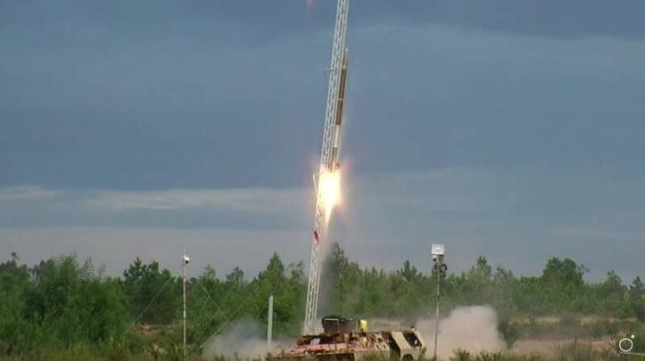 European Rocketry Challenge - start rakiety zespołu PWr in Space (fot. materiały koła PWr in Space)