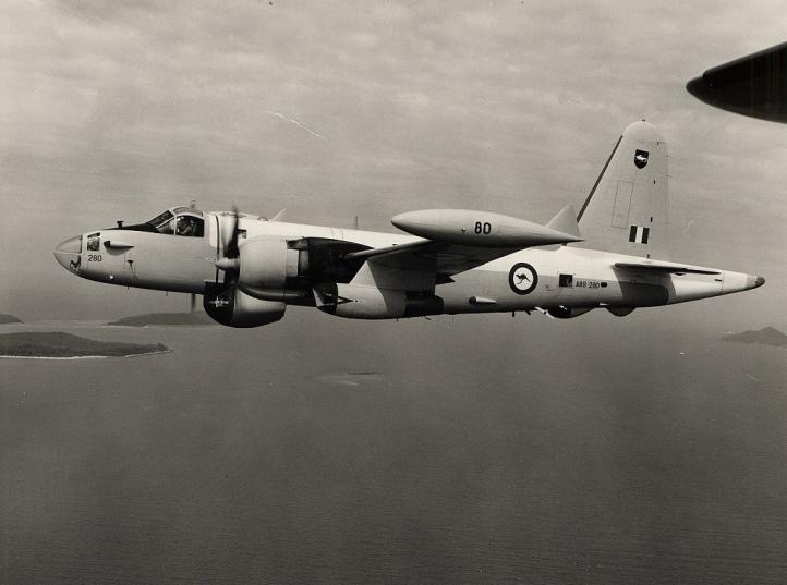 P2V-7 Neptune A89-280 z bazy RAAF Townsville w locie (fot. Royal Australian Air Force)