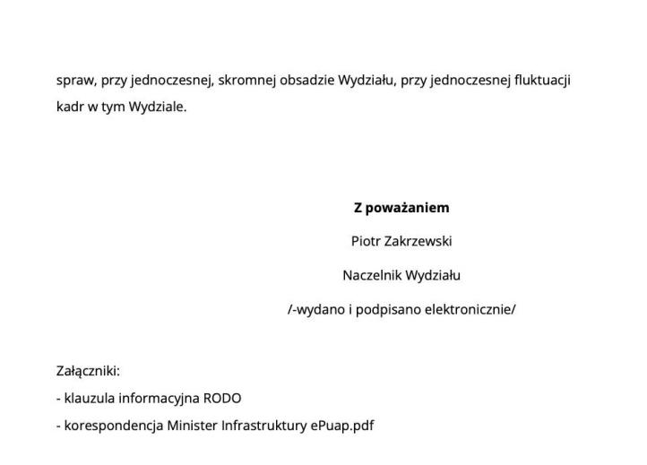 Tomasz Siembida RPO zwraca się do MI z prośbą do stosowania konstytucyjnych standardów
