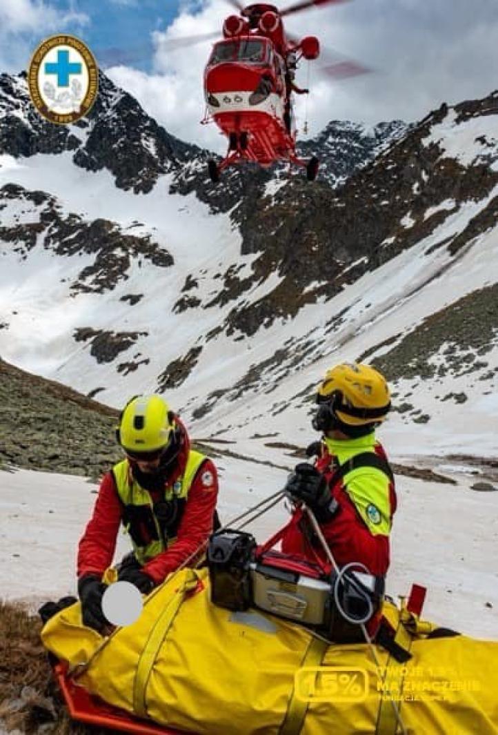 Akcja z udziałem śmigłowca TOPR (fot. TOPR)
