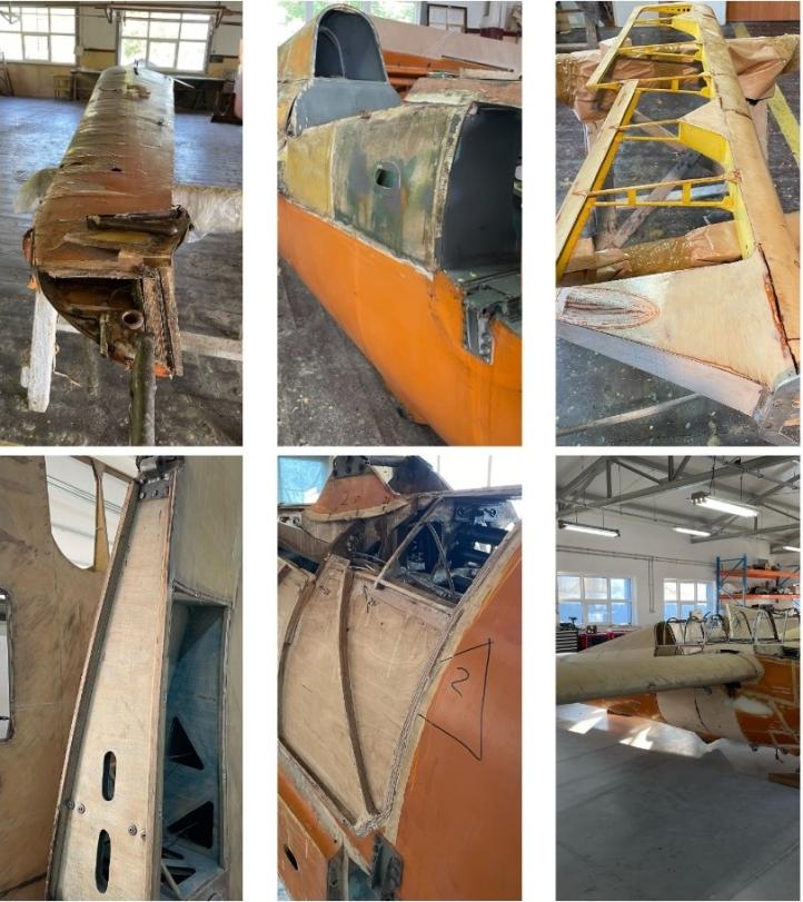 IS-C Żuraw - skrócona dokumentacja fotograficzna renowacji (fot. Muzeum Lotnictwa Polskiego)