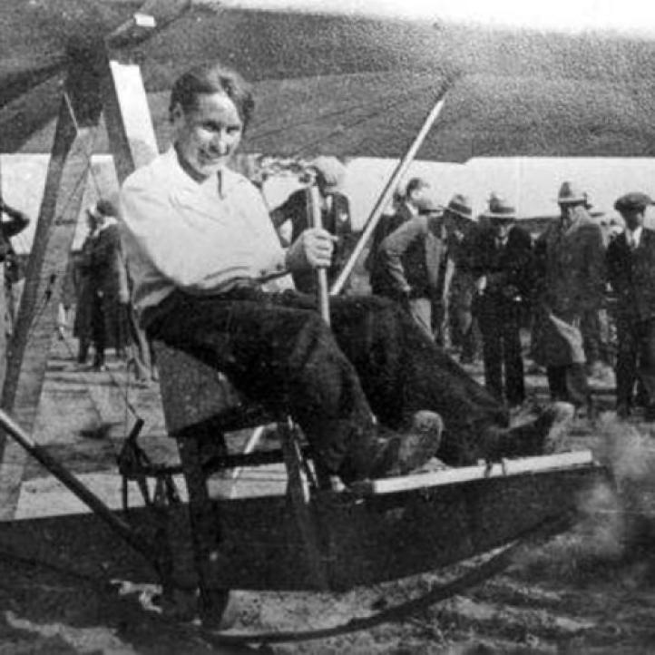 Wanda Modlibowska w czasie szkolenia w Bałczynie (fot. Muzeum Lotnictwa Polskiego)